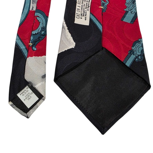 American Film Classics 'Cat on a Hot Tin Roof' Portrait Silk Tie Red Black - Picture 10 of 13
